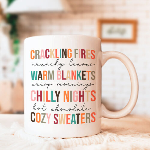 Cozy Fall Coffee Mug - Favorite Fall Things Quote Mug